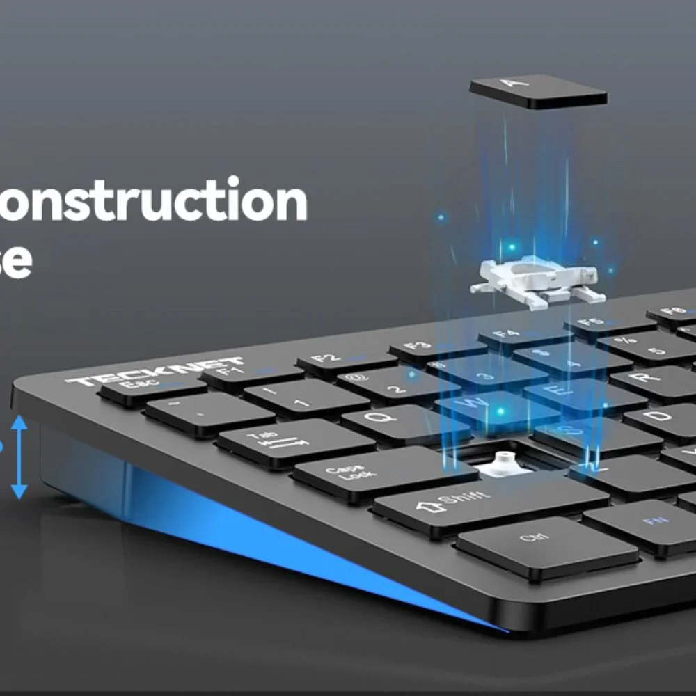 Mini Wireless Keyboard & Mouse Set – Bluetooth, Quiet Clicks